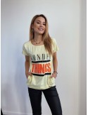 Loose T-shirt with pockets, lemon A250 - Online store - Boutique